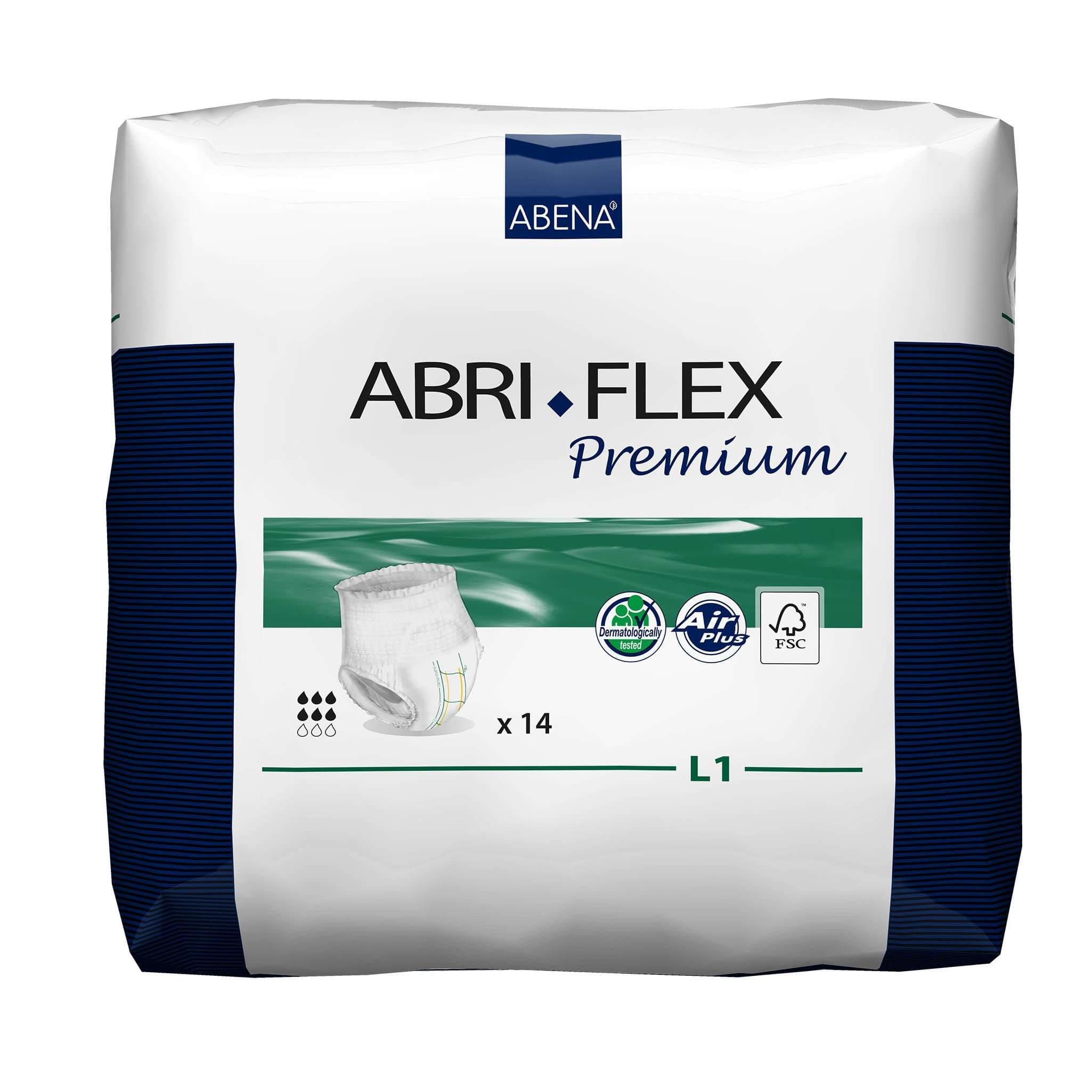 Abena Abri-Flex Premium Adult Protective Underwear, Large, Level 1 - Case of 84 - Image 1