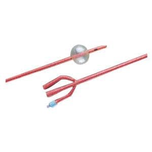 Bardex I.C. Couvelaire 3-way Red Latex Foley Catheters, 20 Fr - Case of 5 - Image 1