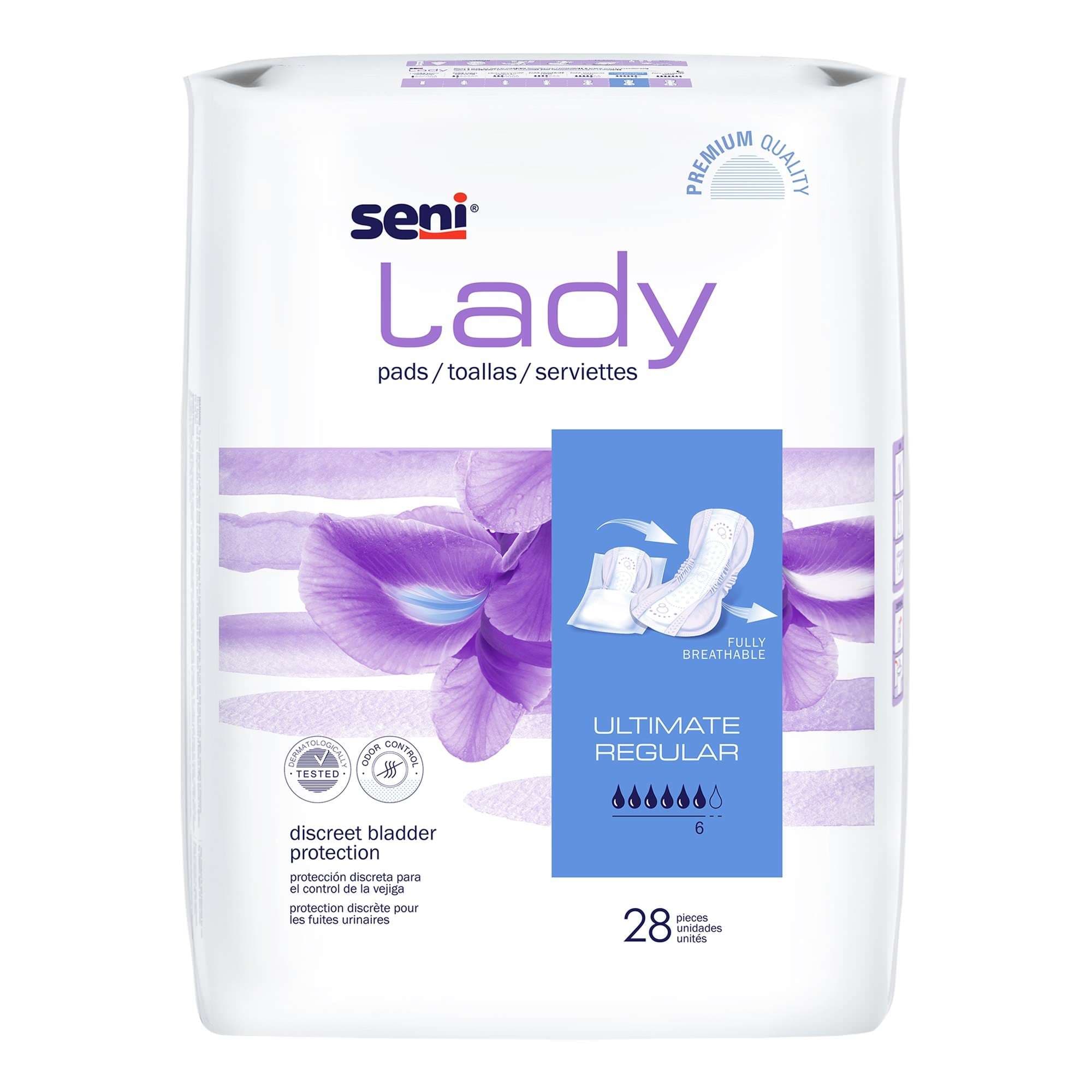 Seni Lady Moderate Pads, Regular - Case of 168 - Image 1