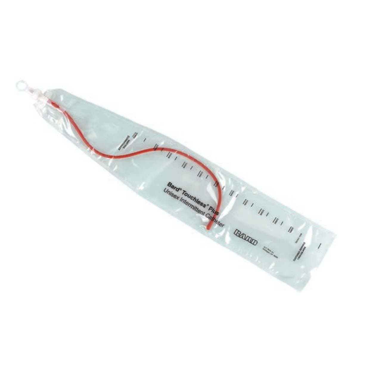 Touchless Plus Red Rubber Closed System Intermittent Catheter, Male, 550cc, 14 Fr - Each - Image 1