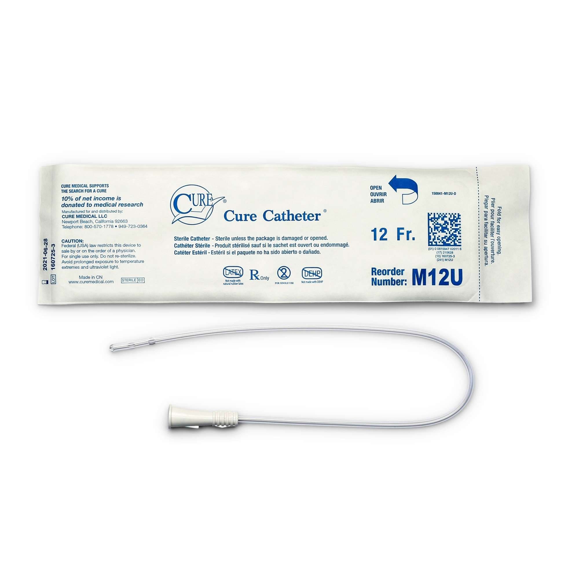 Cure Pocket Catheter for Male, 12 Fr - Case of 300 - Image 1