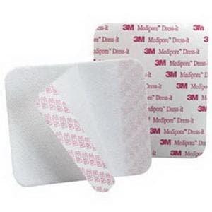 3M Medipore Hypoallergenic Dress-It Pre-Cut Dressing Cover, 5-7/8" x 11" - Box of 75 - Image 1
