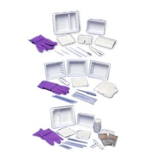 Cardinal Tracheostomy Care Tray Standard with plastic forceps - Each - Image 1