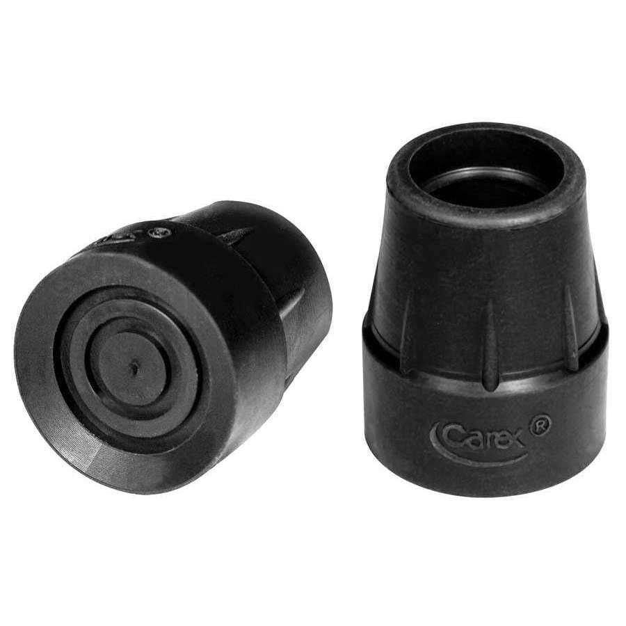 Carex Skid-resistant Replacement Cane Tips, 3/4", Black - Package of 2 - Image 1