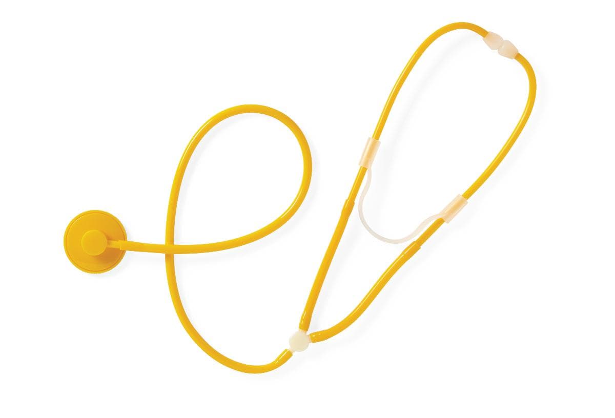 Medline Disposable Stethoscope with Plastic Binaural, Yellow - Image 2