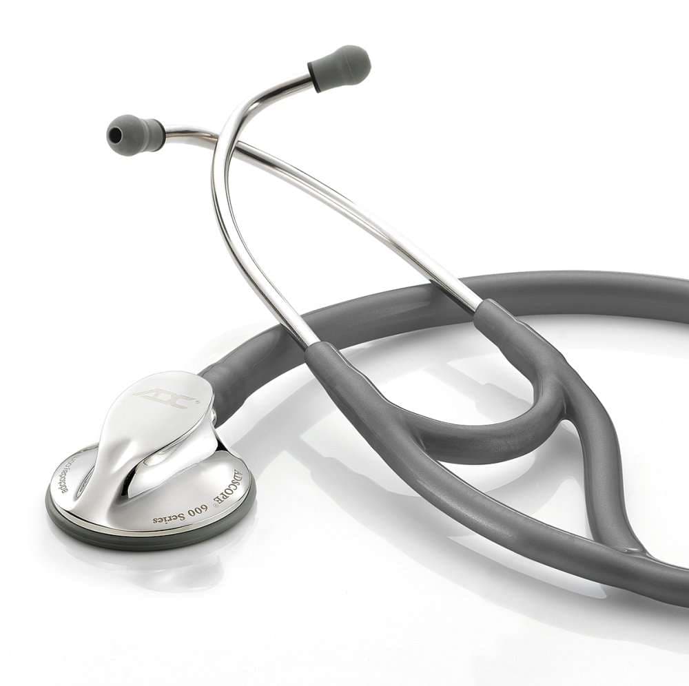 ADC Adscope Platinum Cardiology Stethoscope, Metallic Gray - Image 1