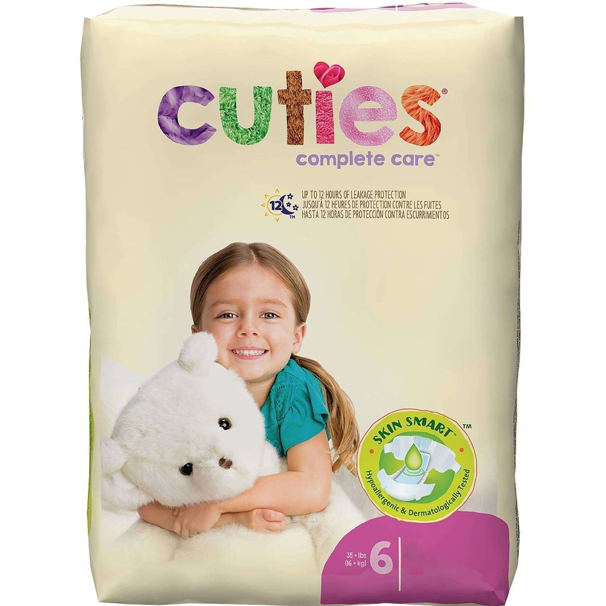 Cuties Complete Care Baby Diapers, Size 6 - Case of 200 - Image 1