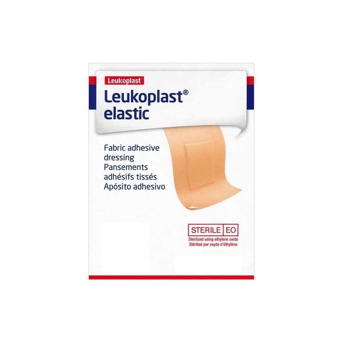 Leukoplast Elastic Adhesive Strip Tan Rectangle Sterile, 1 x 3 Inch - Box of 100 - Image 1