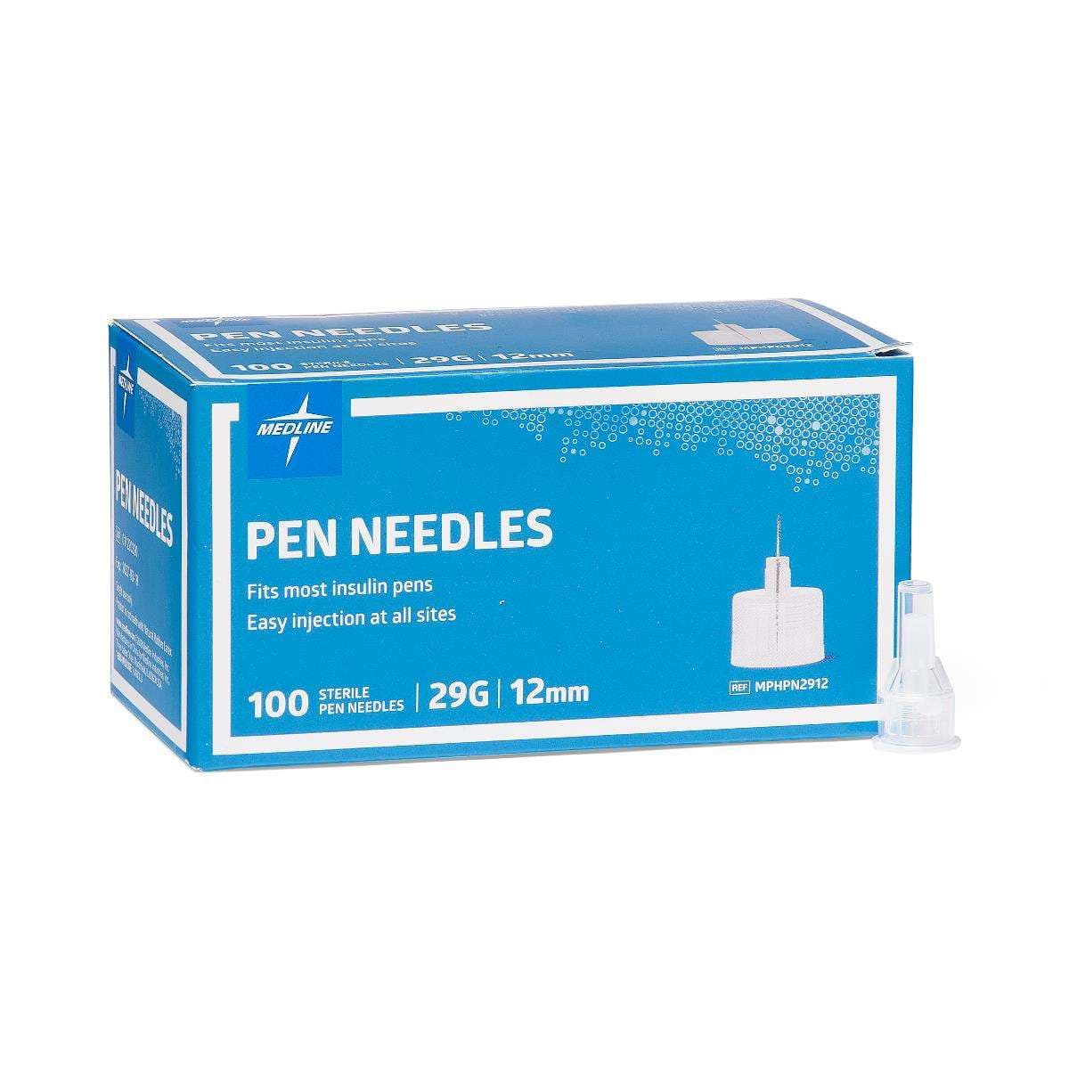 Medline Pen Needle, 29G x 12 mm - Box of 100 - Image 1