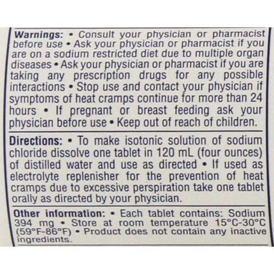 Westminster Sodium Chloride Supplement Tablets, 1 mg - Image 2