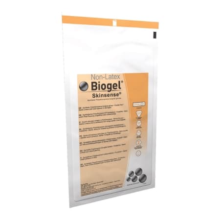 Biogel Skinsense Surgical Glove Ivory Neutral Beaded Cuff Standard, 11.2 Inch, Size 6.5 - Pair - Image 1