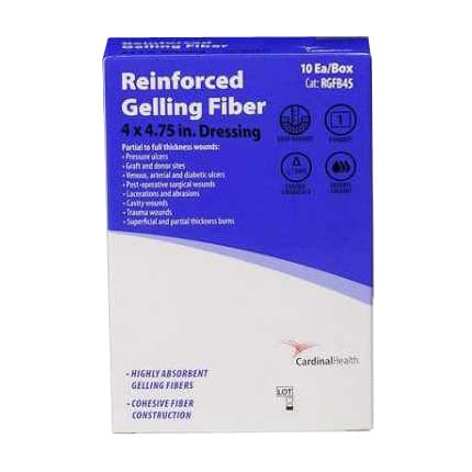 Cardinal Health Reinforced Gelling Fiber Dressings, 4 x 4.75 Inch - Case of 100 - Image 1