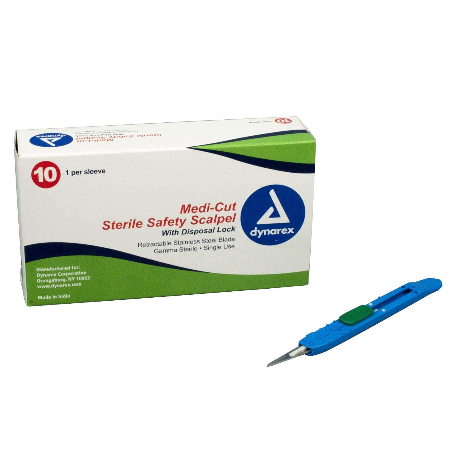 Dynarex Medicut Safety Scalpels With Disposable Lock, Retractable - Image 2