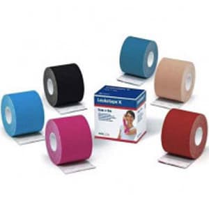 Leukotape Orthopedic Corrective Tape, 1 Inch x 5.5 Yards, Blue - Package of 5 - Image 1