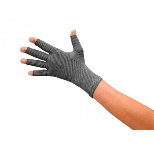 L&R ExoSoft Glove, 20-30 mmHg, Black, Full Finger, Medium - Image 1