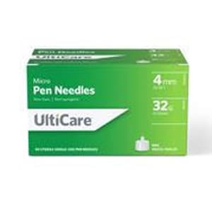 Ultimed UltiCare Pen Needle, 32 Gauze x 4 mm - Box of 90 - Image 1