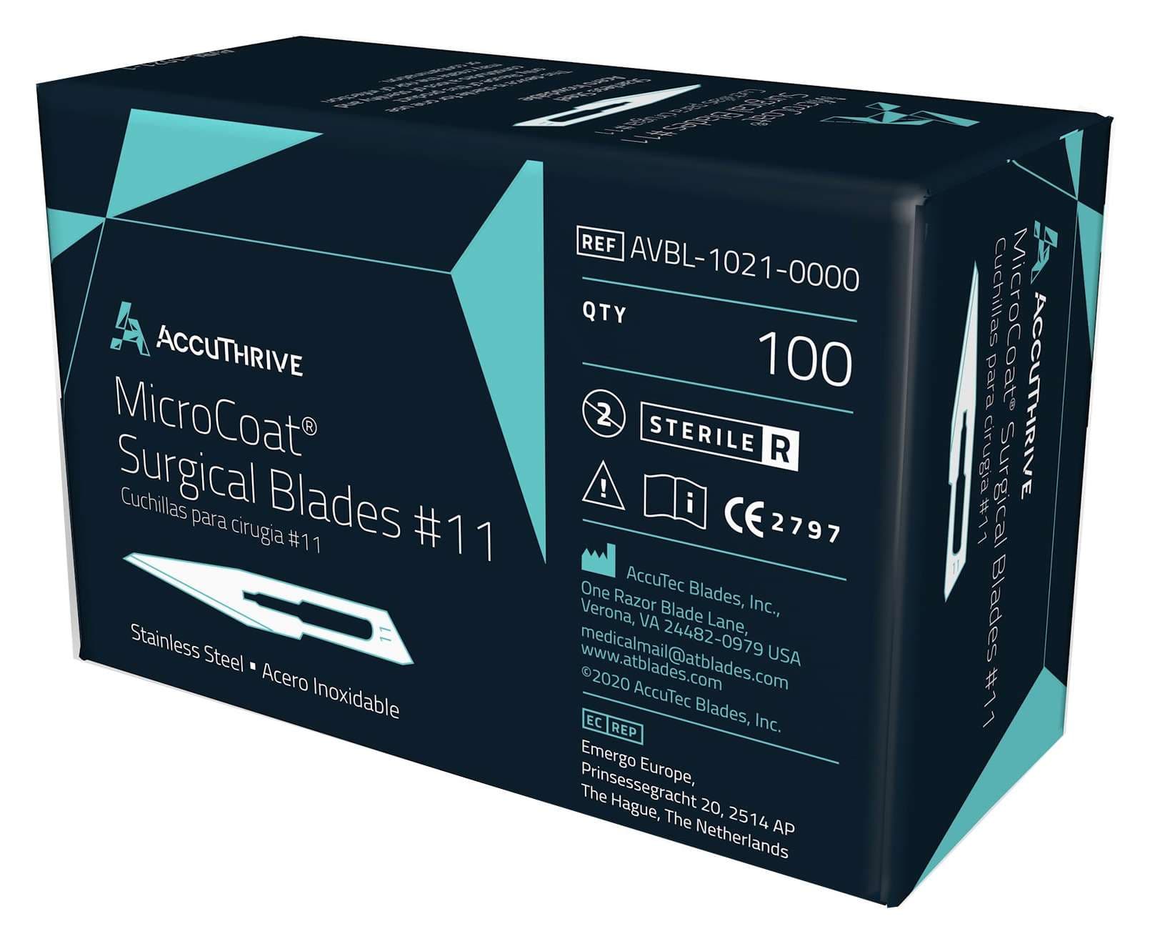 AccuTec Accuthrive Double Edge Prep Blade, No. 11 - Case of 500 - Image 1