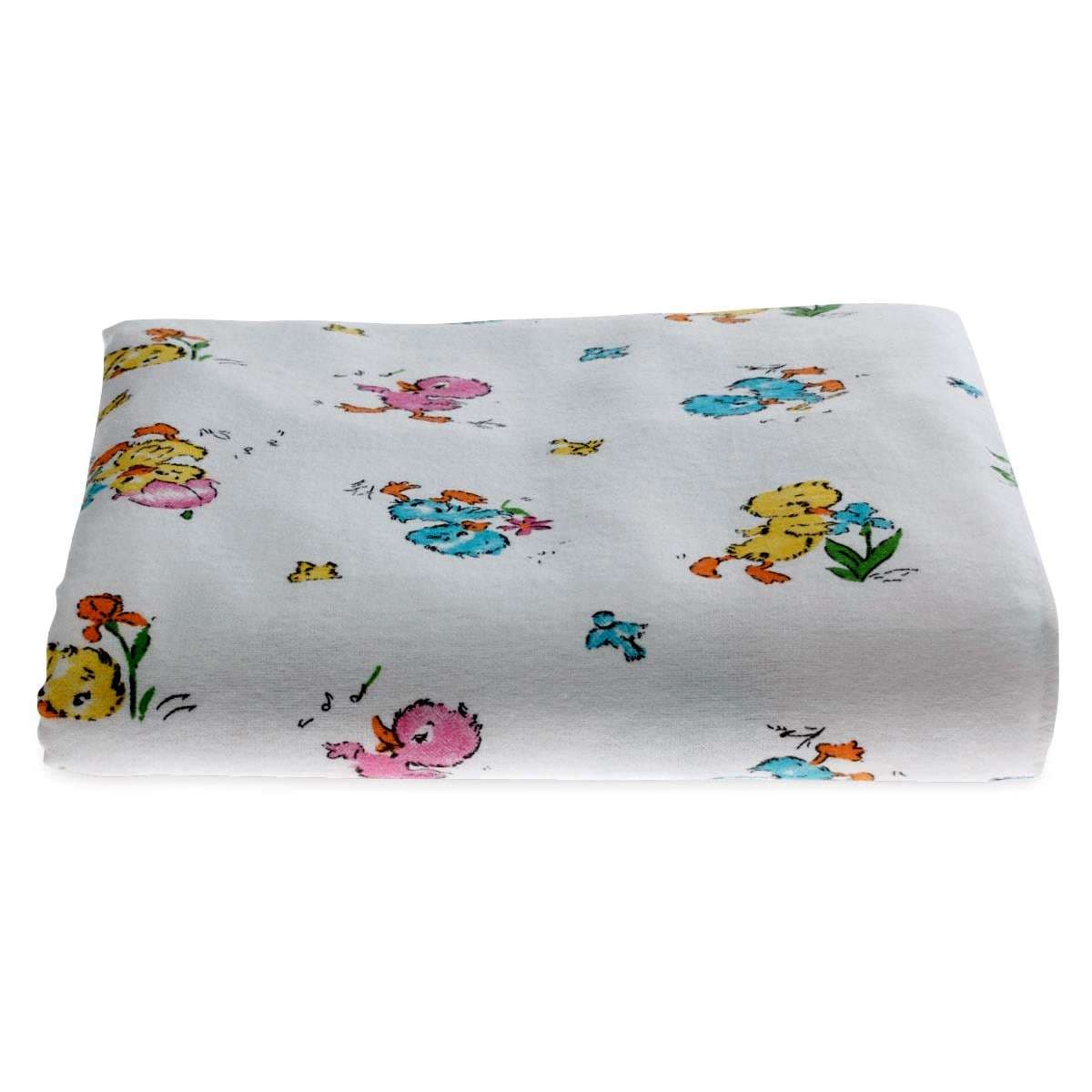 Medline Kuddle-Up Flannel 100% Cotton Baby Blanket, Chicken Print, 36" x 40" - Each - Image 1