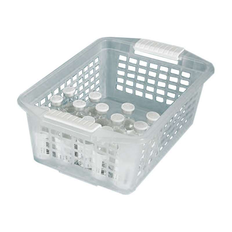Flip and Stack Storage Basket Semi-Clear, 4-1/2 x 8 x 12-1/4 Inch - Each - Image 1