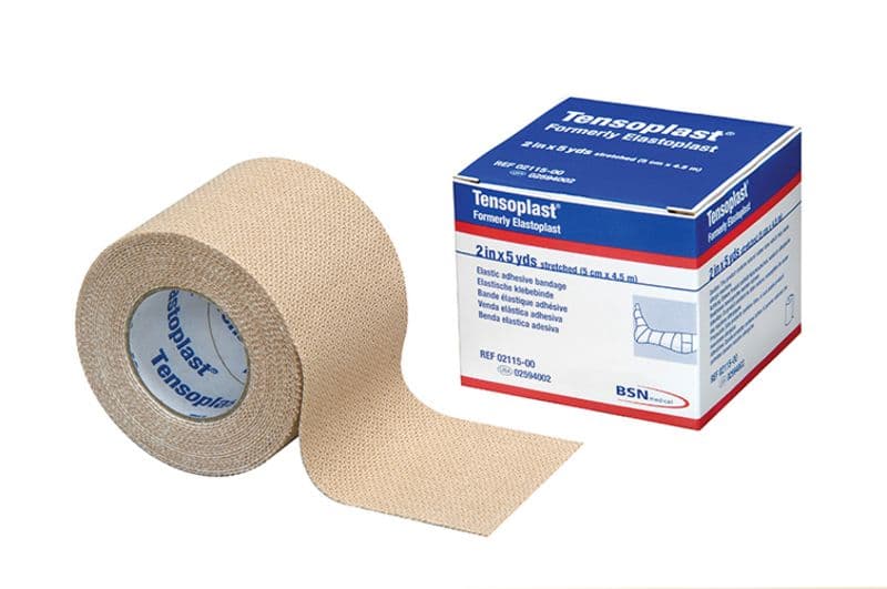 Tensoplast Elastic Adhesive Bandage, 2 Inch x 5 Yard, No Closure, Tan - Case of 36 - Image 1