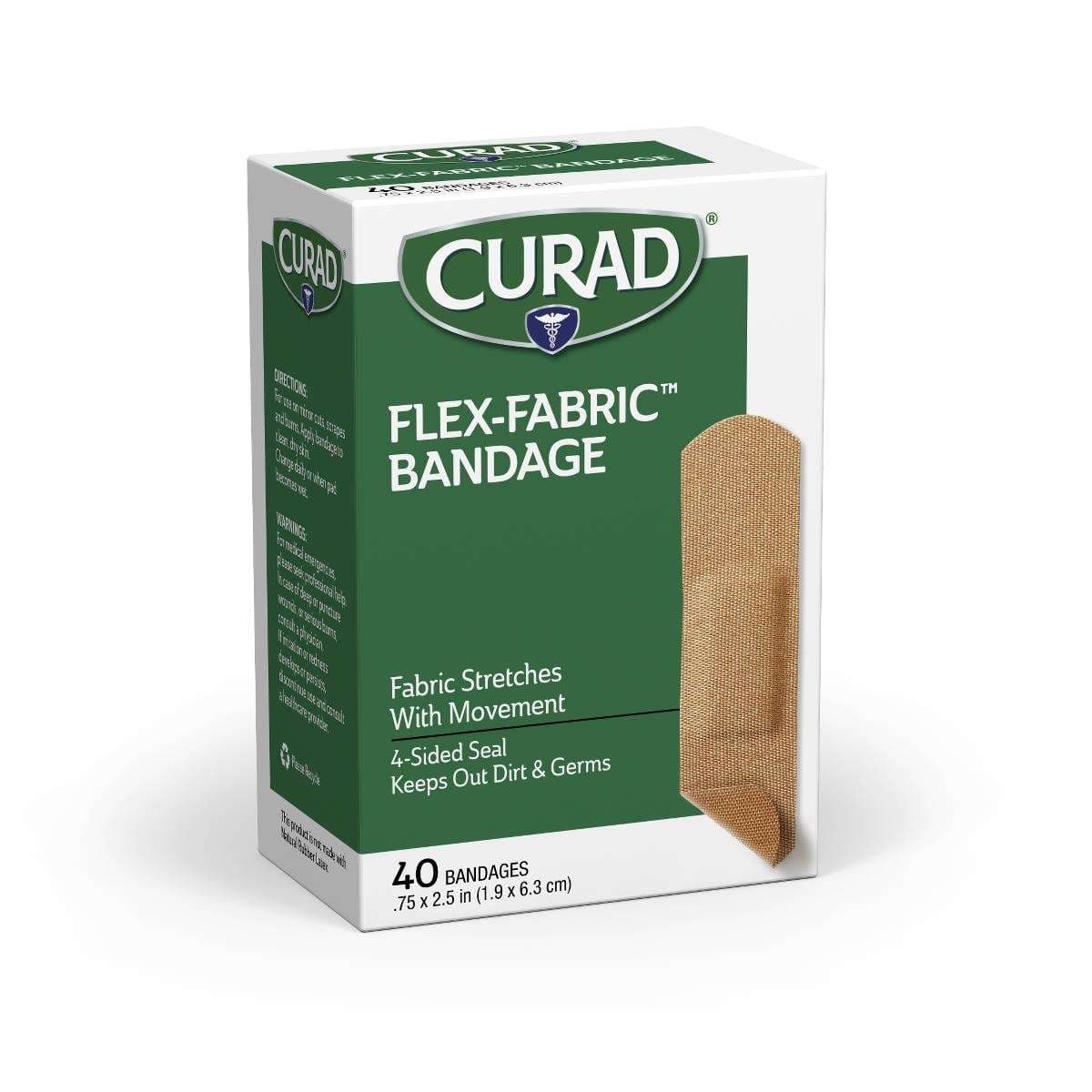 Medline Curad Flex Fabric Adhesive Bandage, 0.75 x 2.5 Inch - Box of 40 - Image 1