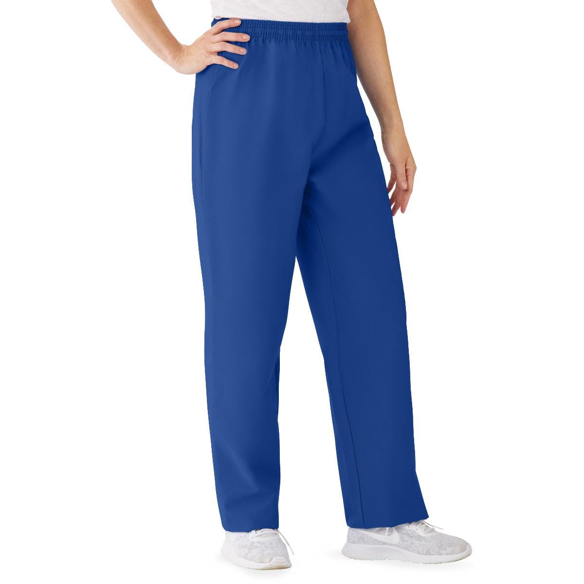 Medline Angelstat Women's Elastic Drawstring Waist Scrub Pants, Sapphire, 4XLarge - Image 1