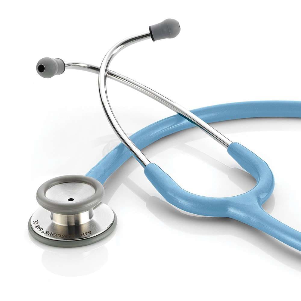 ADC Adscope Clinician Stethoscope, Metallic Ceil Blue - Image 1