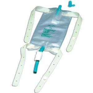 Dispoz-A-Bag Leg Bag with Rubber Cap Valve, 32 Ounce - Case of 48 - Image 1