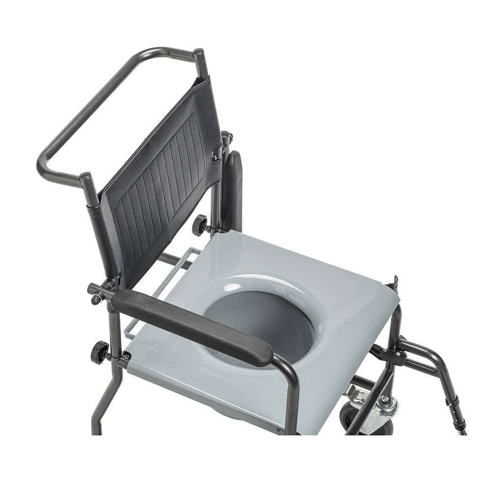 Drive Medical Upholstered Drop Arm Wheeled Commode - Image 5