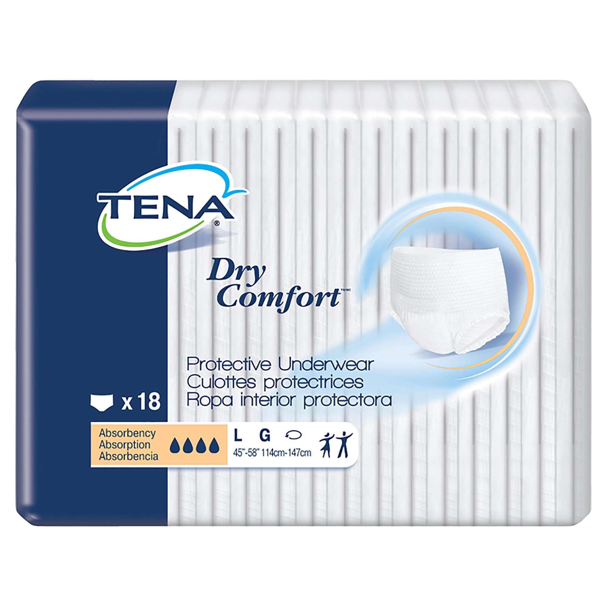 TENA Dry Comfort Protective Adult Underwear, Large - Case of 72 - Image 1