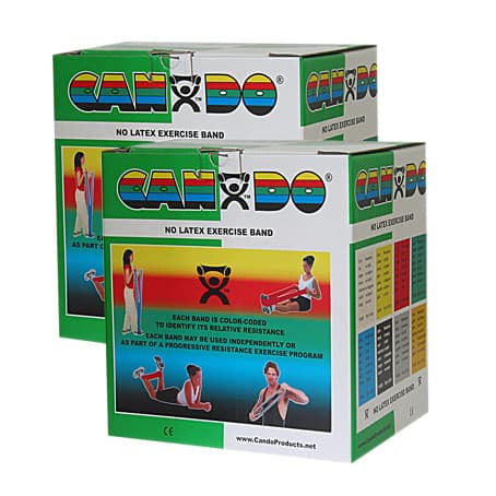 CanDo Latex Free Exercise Band, 100 yard (2 x 50 yard Rolls), Green, medium - Image 1