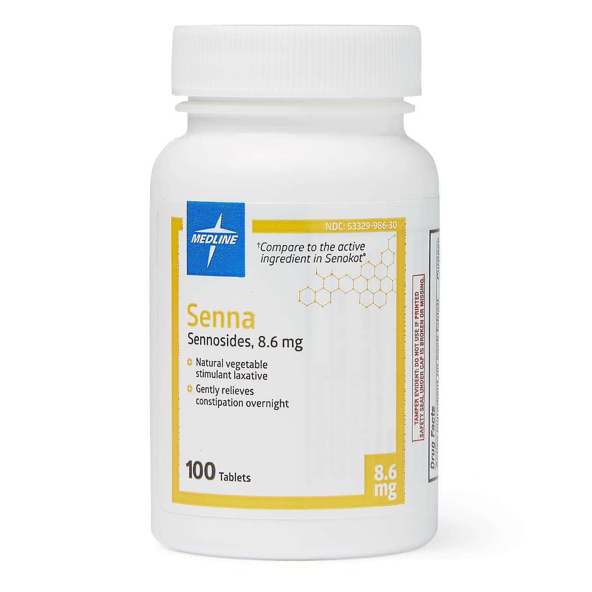 Medline Senna Tablets - Bottle of 100 - Image 1