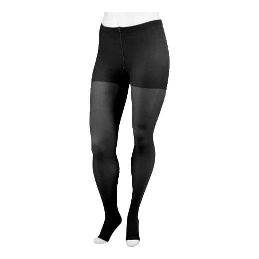Juzo Soft Compression Maternity Pantyhose, 30-40mmHg, Regular, Open Toe, Black, Large - Pair - Image 1