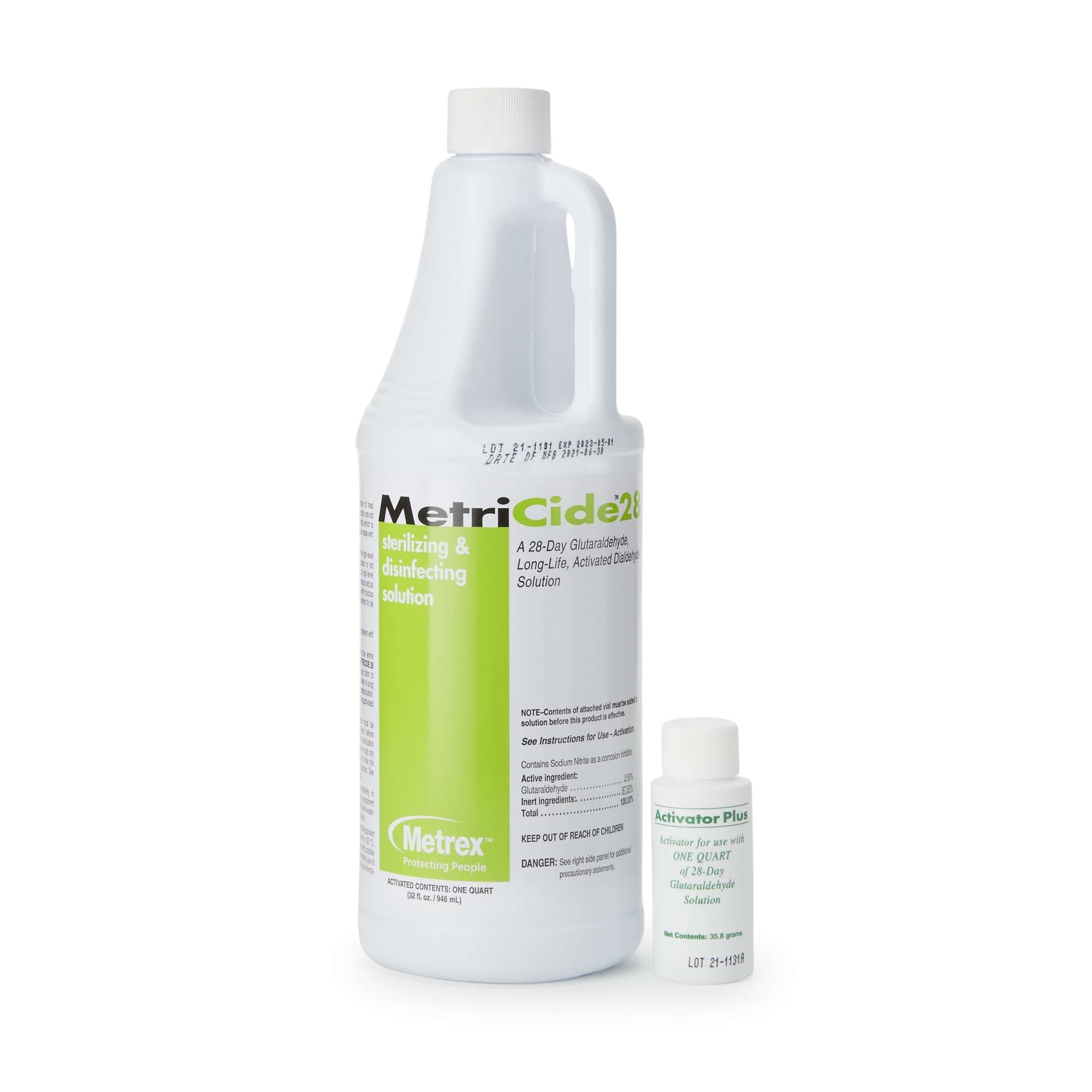 MetriCide 28 Glutaraldehyde High-Level Disinfectant Liquid, Bottle, 32 oz. - Each - Image 1