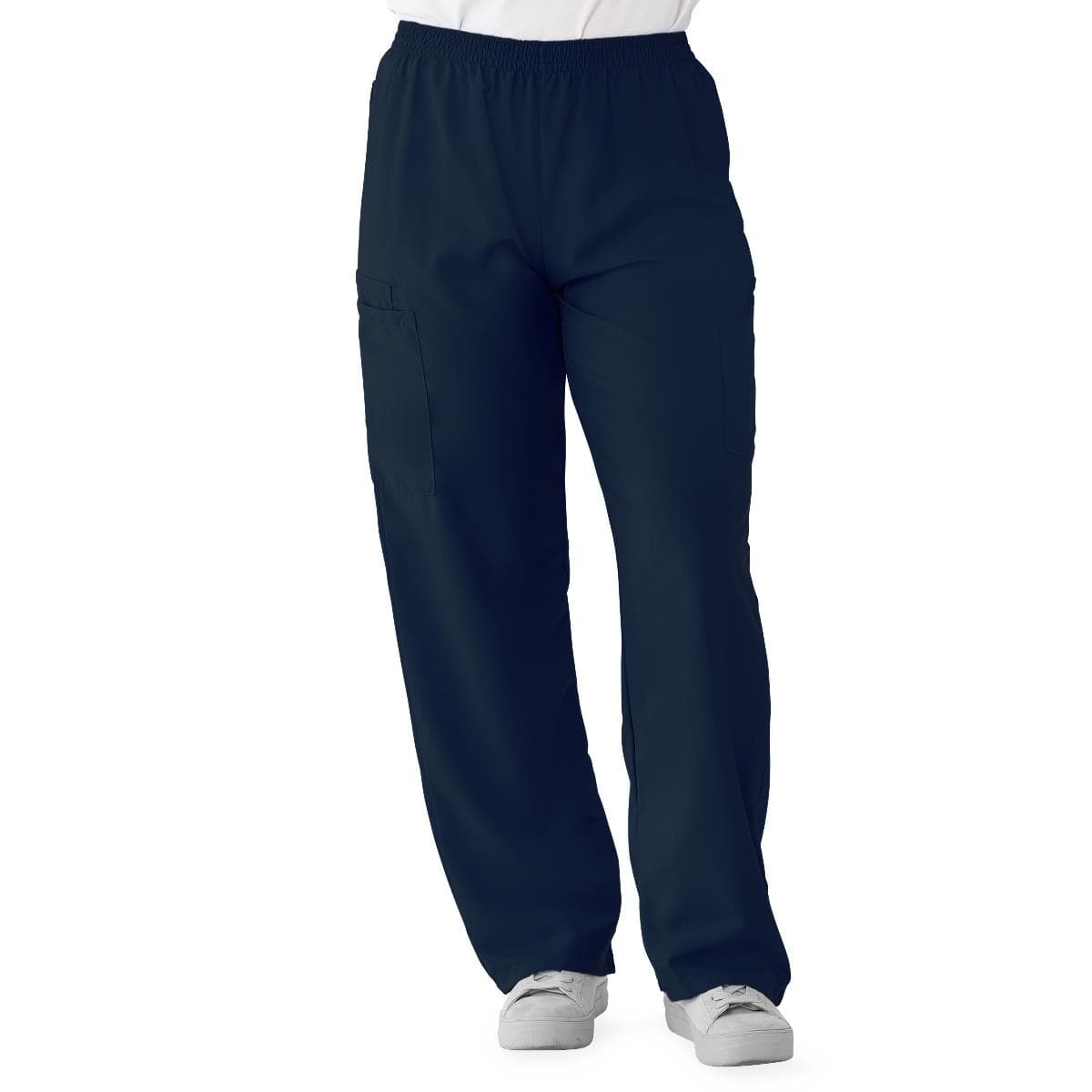 Medline Performax Unisex Elastic Waist Scrub Pants, Navy Blue, 3XLarge - Image 1