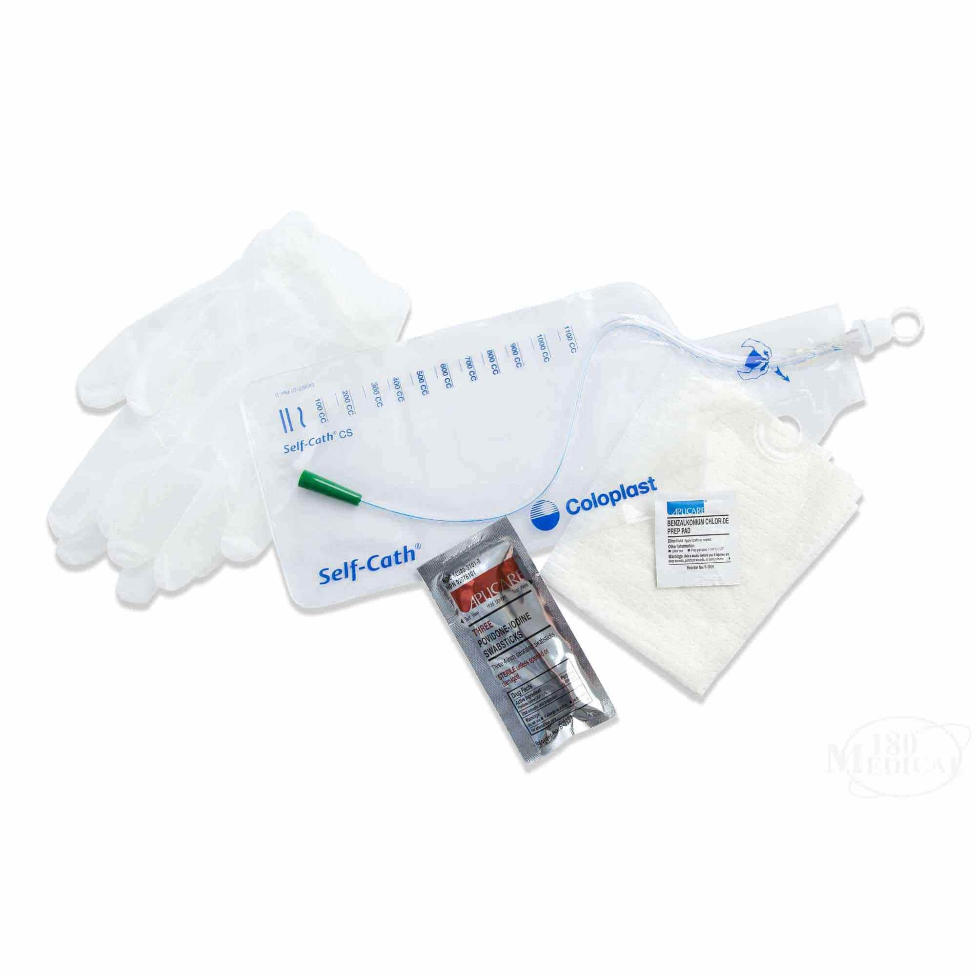 Self-Cath Tapered Coude Tip Closed System Catheter With Insertion Supplies, 14 Fr, 16" - Each - Image 1