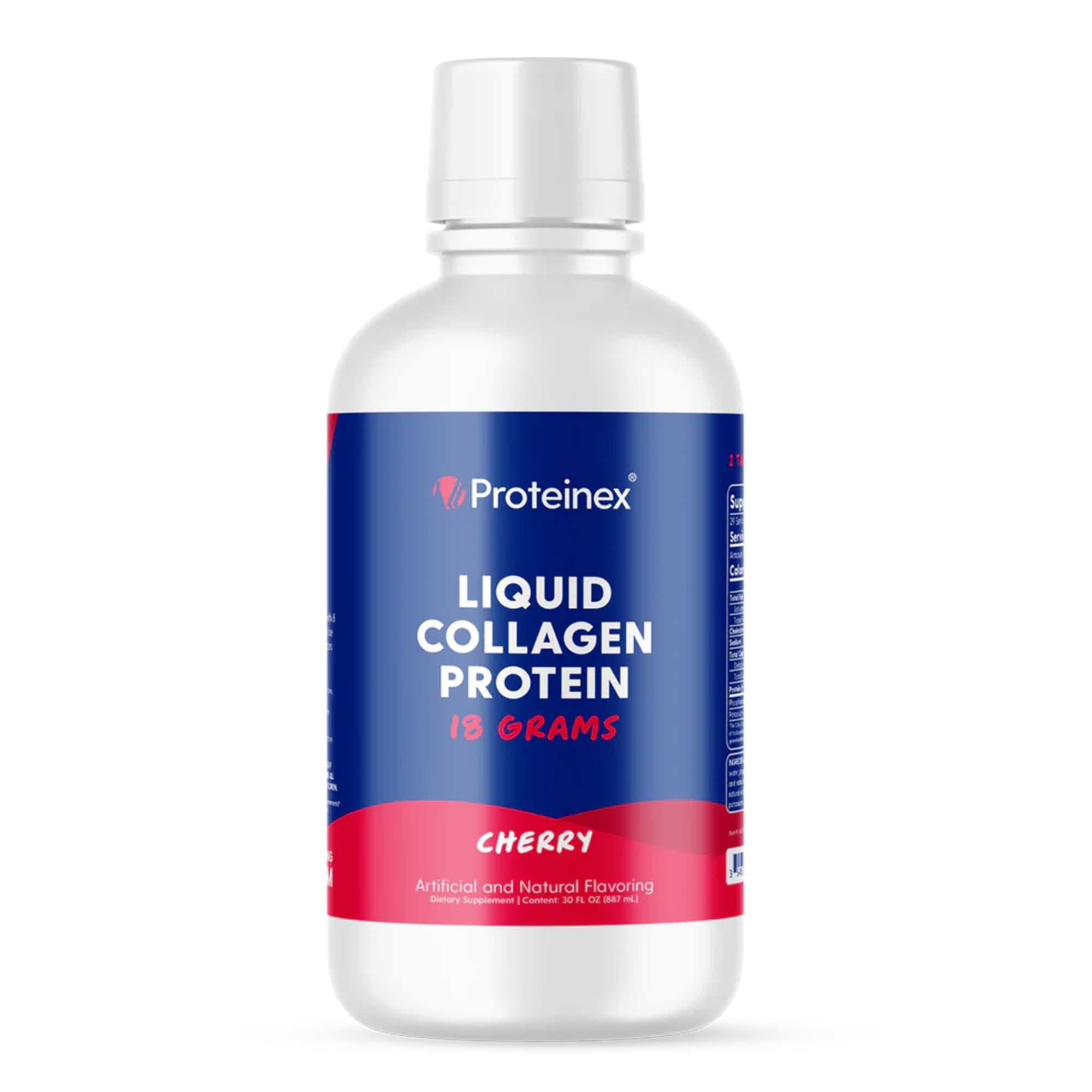Proteinex 18 Gram Liquid Collagen Protein Oral Supplement, Cherry Flavor, 30 oz - Each - Image 1