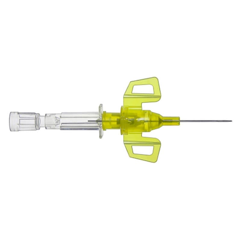 B. Braun Introcan Safety 3 Closed IV Catheter, Yellow, 24 Gauge, .75 Inch - Box of 50 - Image 1