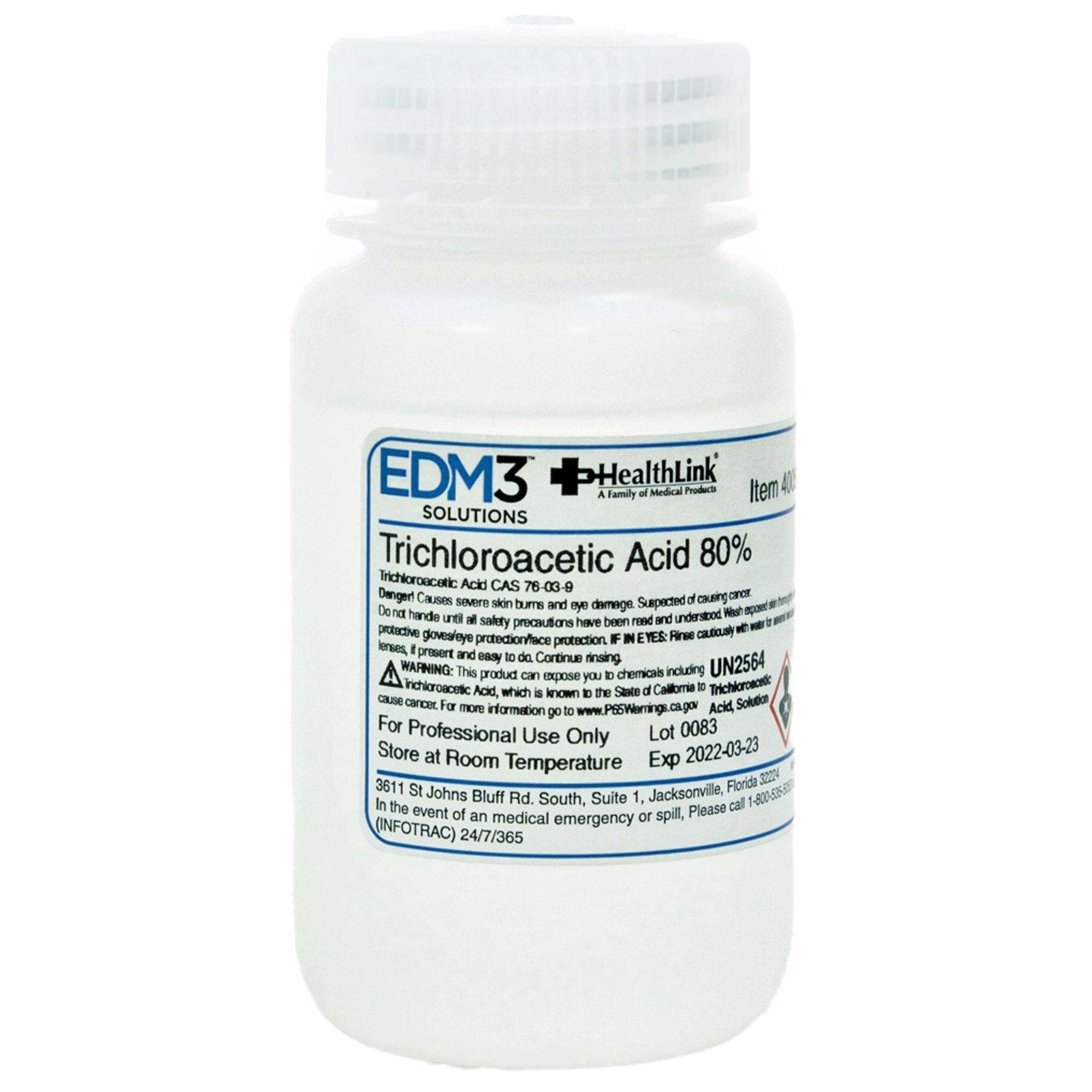 EDM 3 LLC Trichloroacetic Acid ACS Grade 80% Histology Reagent, 4 oz - Image 1