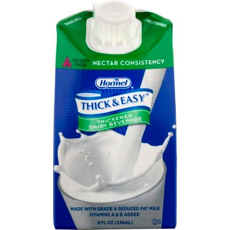 Thick and Easy Dairy Nectar Consistency Thickened Beverage, Milk, 8 oz - Case of 27 - Image 1