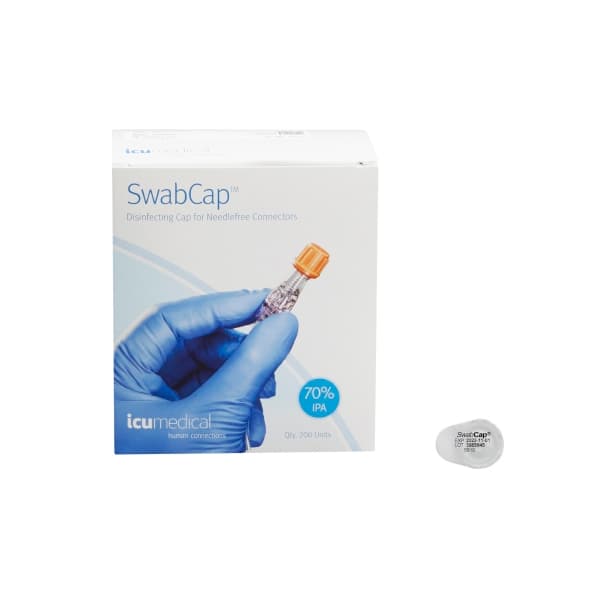 SwabCap Disinfecting Cap, 70% isopropyl alcohol - Case of 2000 - Image 1
