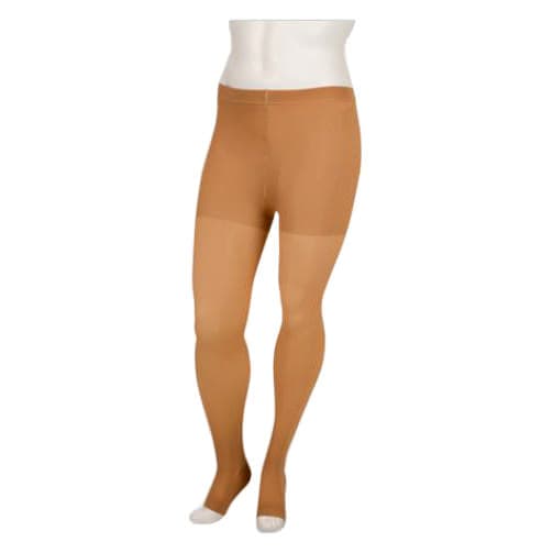Juzo Basic Compression Pantyhose, 30-40mmHg, Regular, Open Toe, Beige, Extra Small - Pair - Image 1