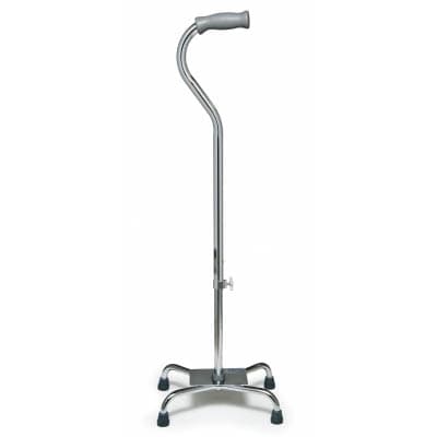 Lumex Quad Canes, Small Base, Aluminium, 8 x 6 Inch - Case of 4 - Image 1