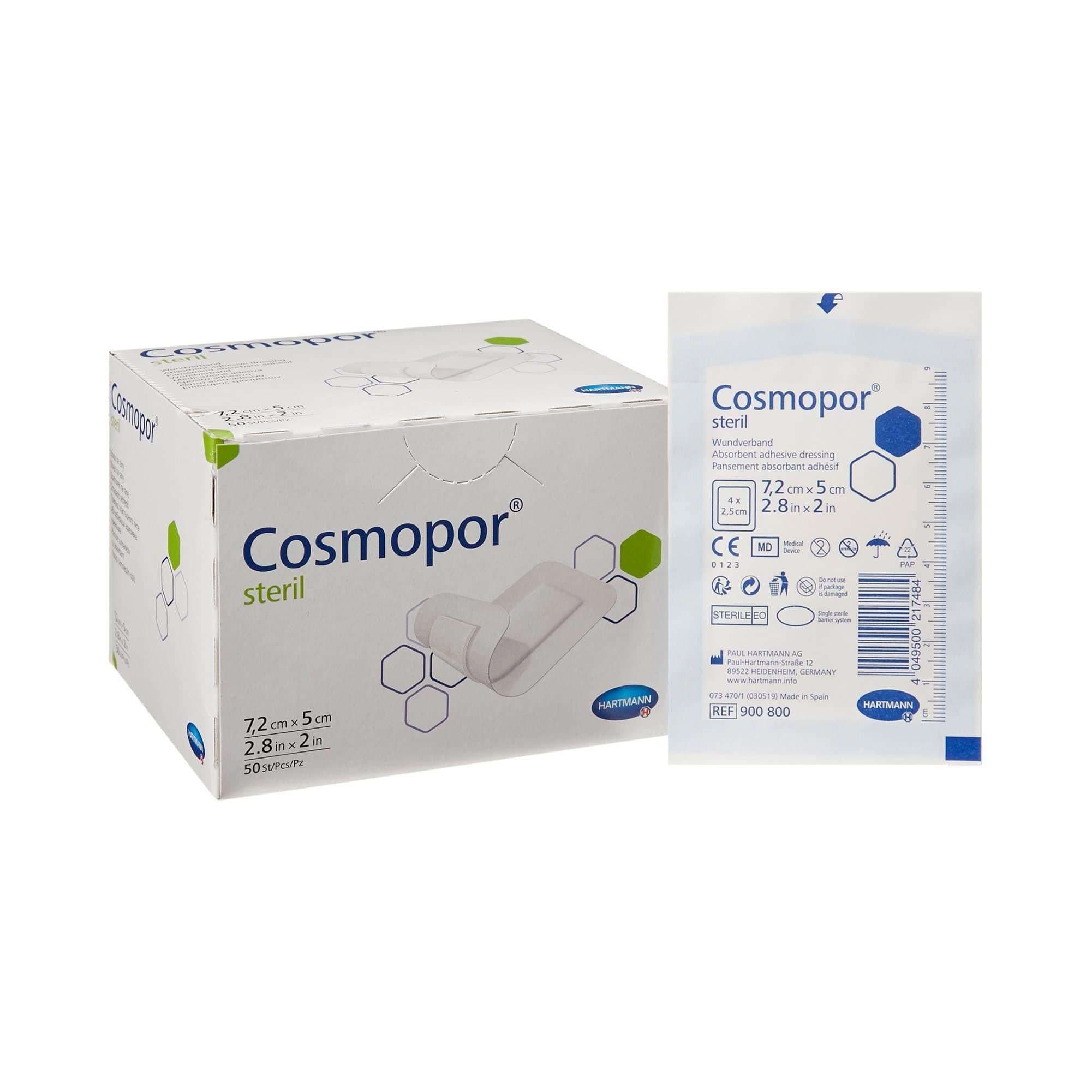Cosmopore Adhesive Dressing, 2 x 2- 4/5 Inch - Box of 50 - Image 1