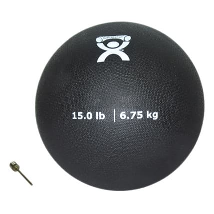 CanDo Soft Pliable Medicine Ball, 9 Inch Diameter, Black, 15 Lbs - Image 1