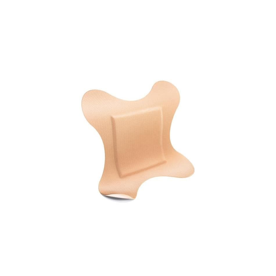 Leukoplast Elastic Adhesive Strip Tan 4-Wing Sterile, 3 x 3 Inch - Box of 50 - Image 1