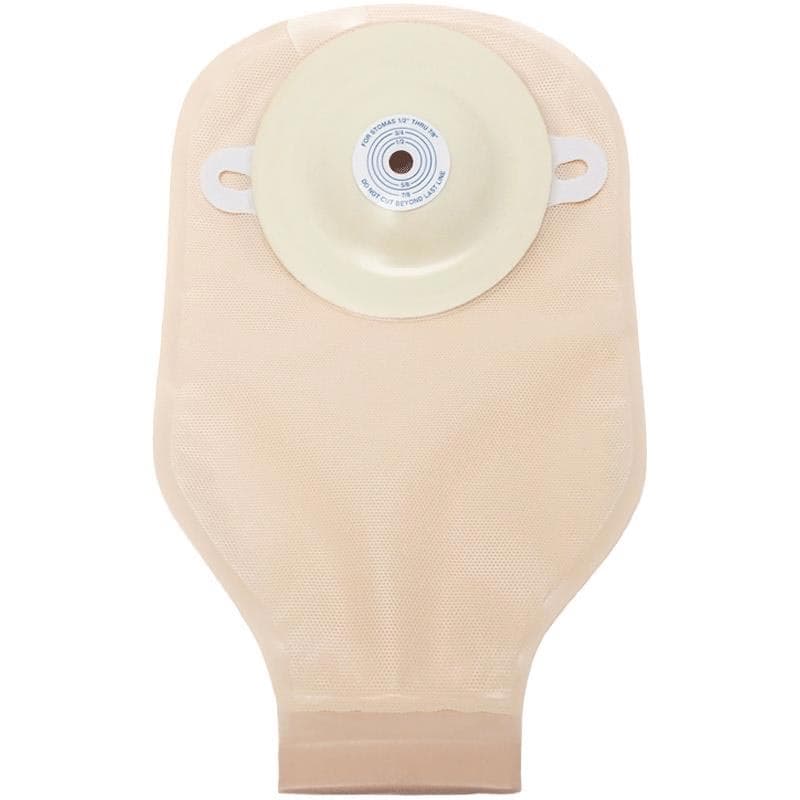 Nu hope pre cut drainable Pouch, round opening, Non-Convex, 1 Inch - Box of 10 - Image 1