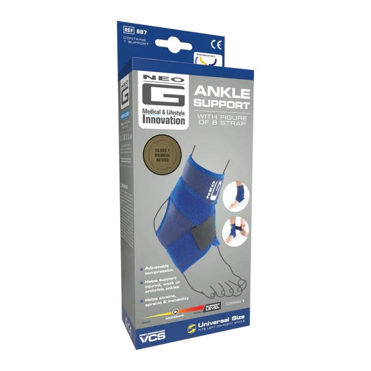 Neo G Ankle Support With Figure Of 8 Strap, Universal, Adult - Image 1