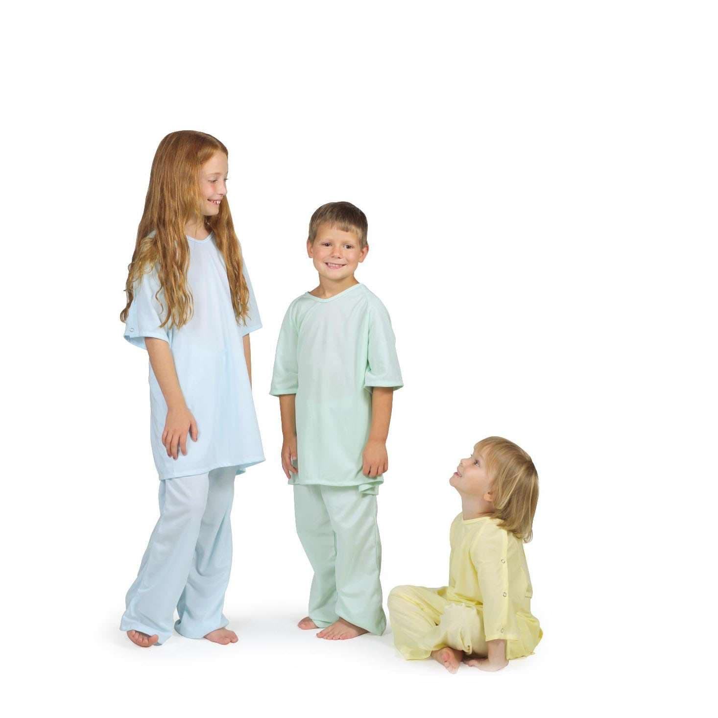 Medline Comfort Knit Pediatric Pajama Pants, Blue, Size L - 1 Dozen - Image 1