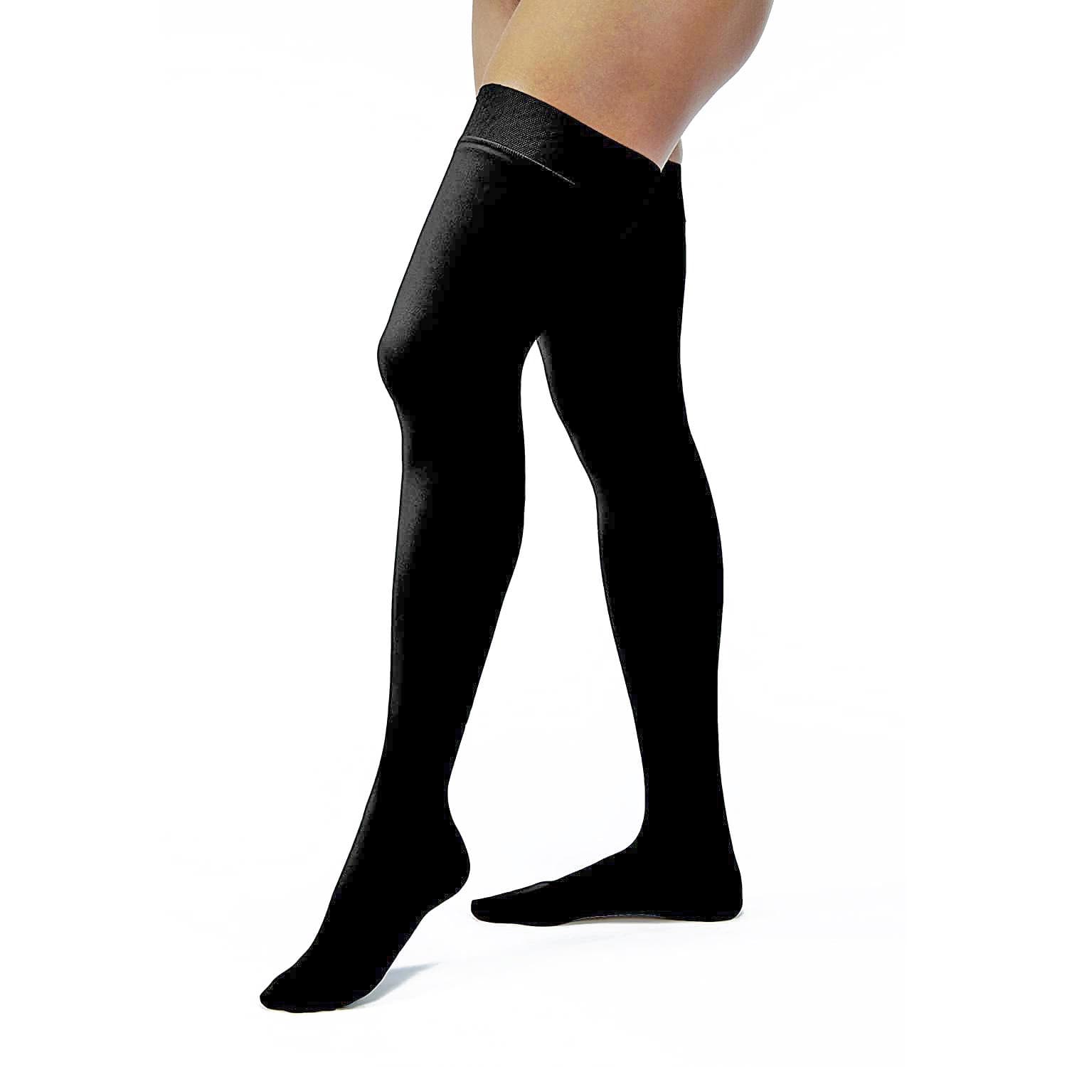 Jobst Opaque Dot Band Compression Stockings, Closed Toe, 20-30mmHg, Small, Classic Black - Pair - Image 1